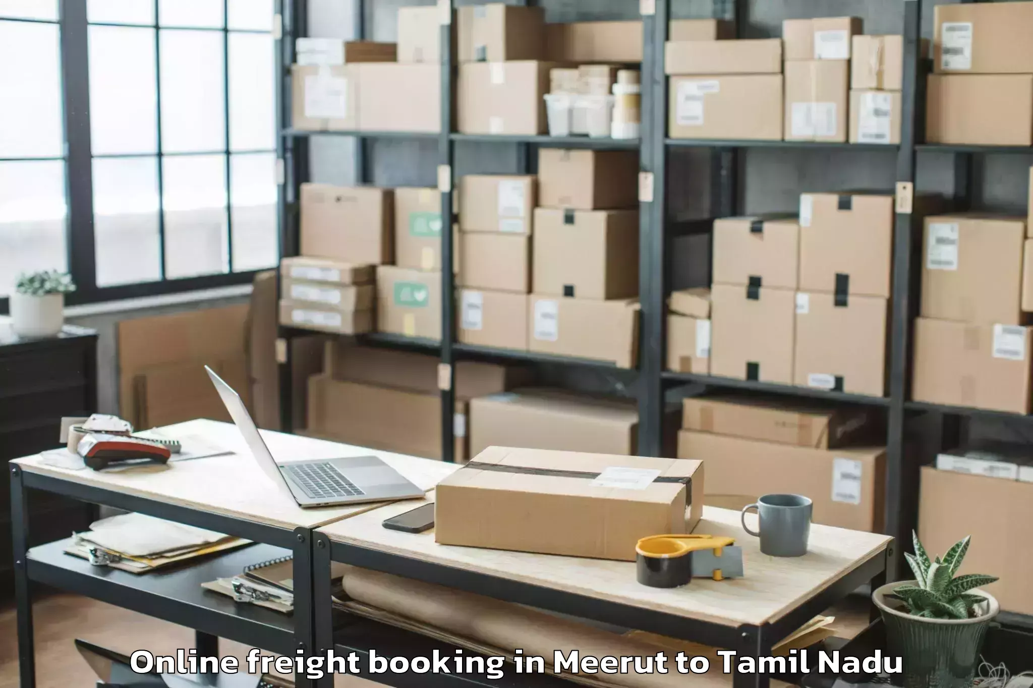 Trusted Meerut to Pollachi Online Freight Booking